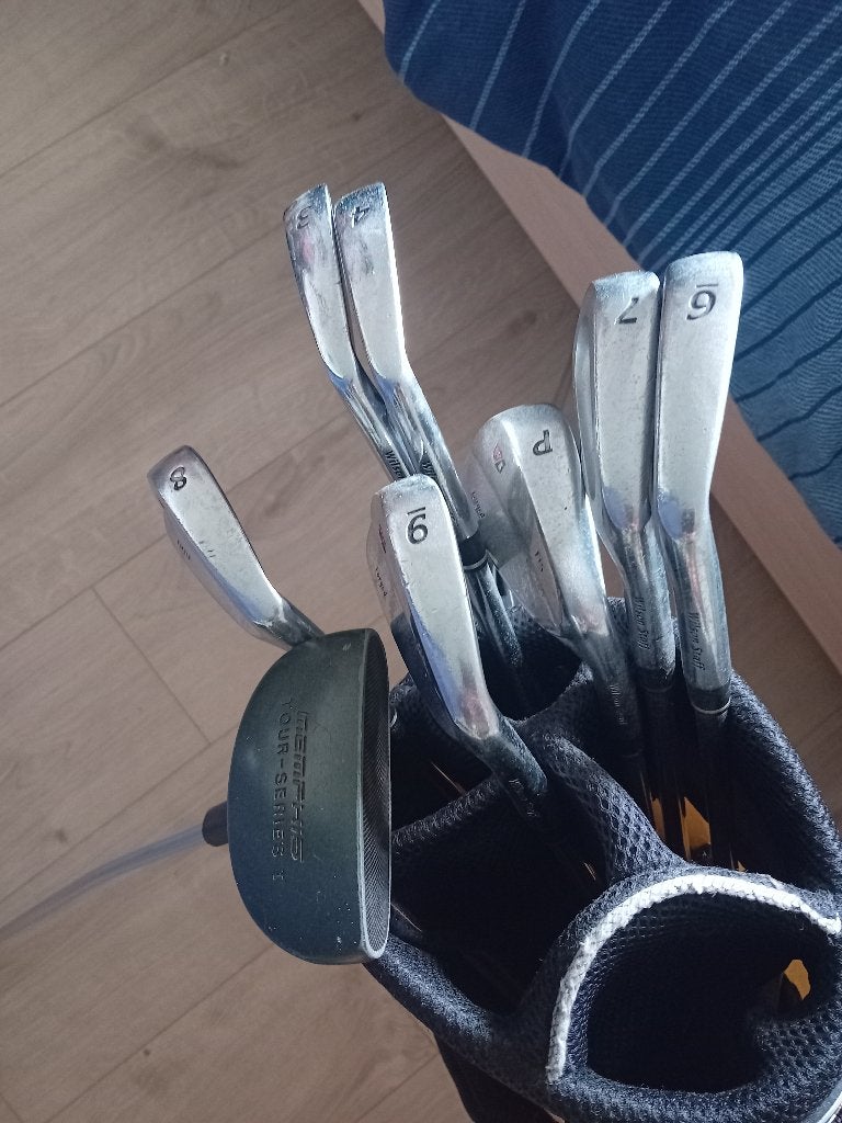 Golftas met clubs, Sport en Fitness, Golf, Ophalen, Gebruikt, Tas, Overige merken