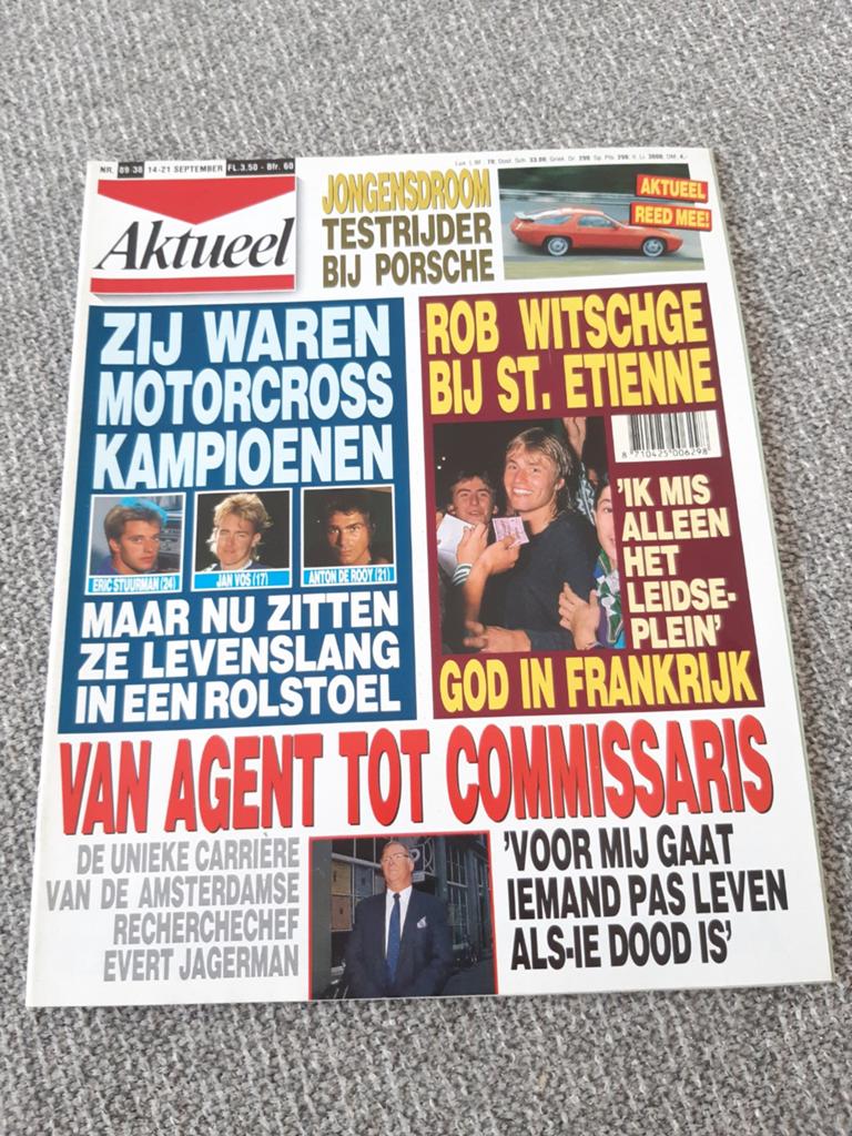38.Aktueel 1989. Rob Witschge. Evert Jagerman. Eric Stuurman, Verzamelen, Ophalen of Verzenden, 1980 tot heden, Tijdschrift