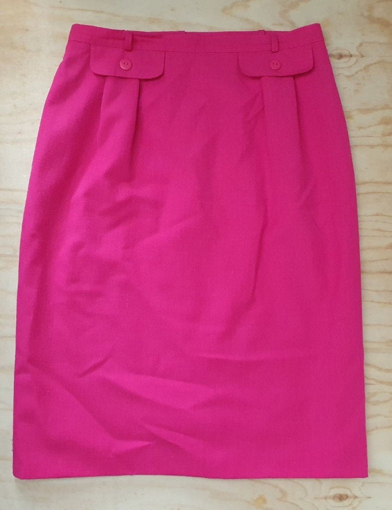 Vintage roze rok, Barbie roze, Ophalen of Verzenden, Gedragen, Roze, Onder de knie