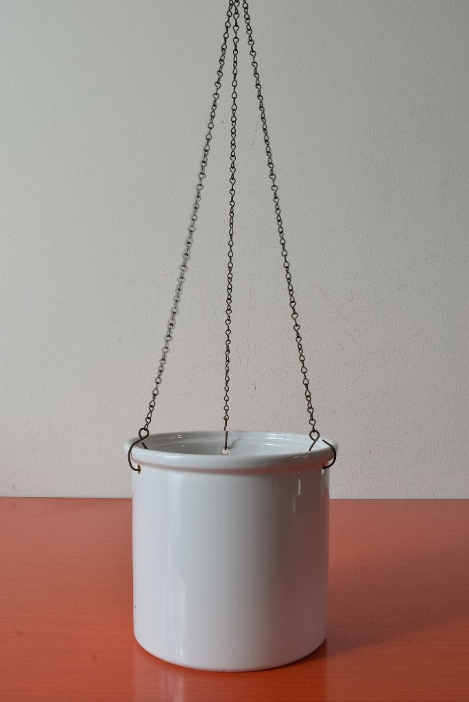 Grote retro vintage hang bloempot / plantenhanger, Ophalen of Verzenden