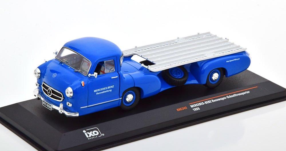 IXO 1:43 Mercedes Renntransporter 1955 - Het blauw Wonder, Overige merken, -, Nieuw, Ophalen of Verzenden