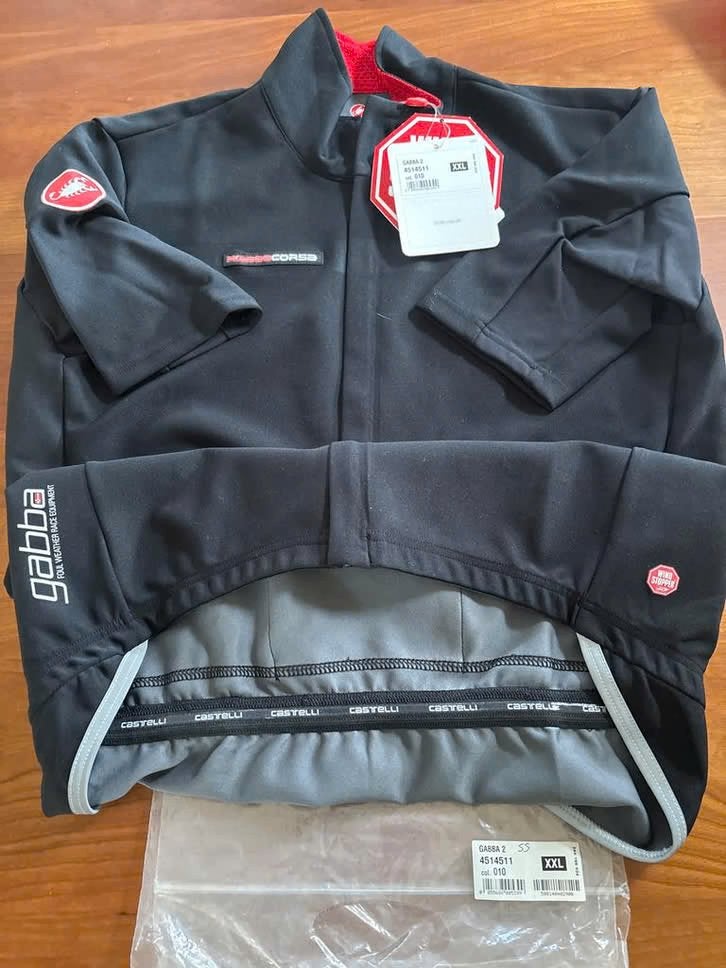 Origineel zwart Castelli Gabba 2 fietsjack in maat XXL, Castelli, XXL, Dames, Nieuw