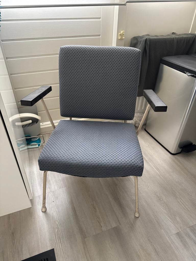 Gispen Fauteuil 1407 - A.R. Cordemeyer & Wim Rietveld, Gebruikt, Minder dan 75 cm, Ophalen of Verzenden, Metaal