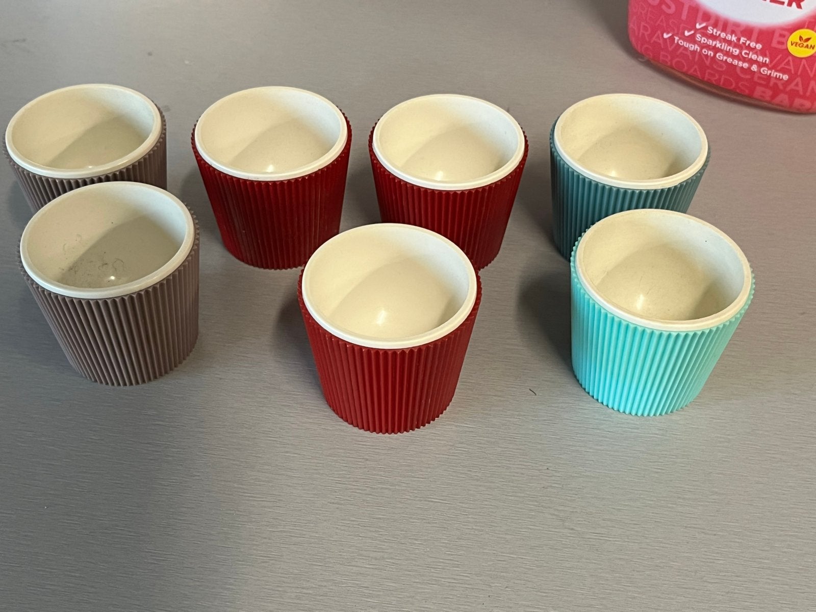 7 xVintage Turkstra Holland Eierdopjes  Retro Design, Ophalen of Verzenden