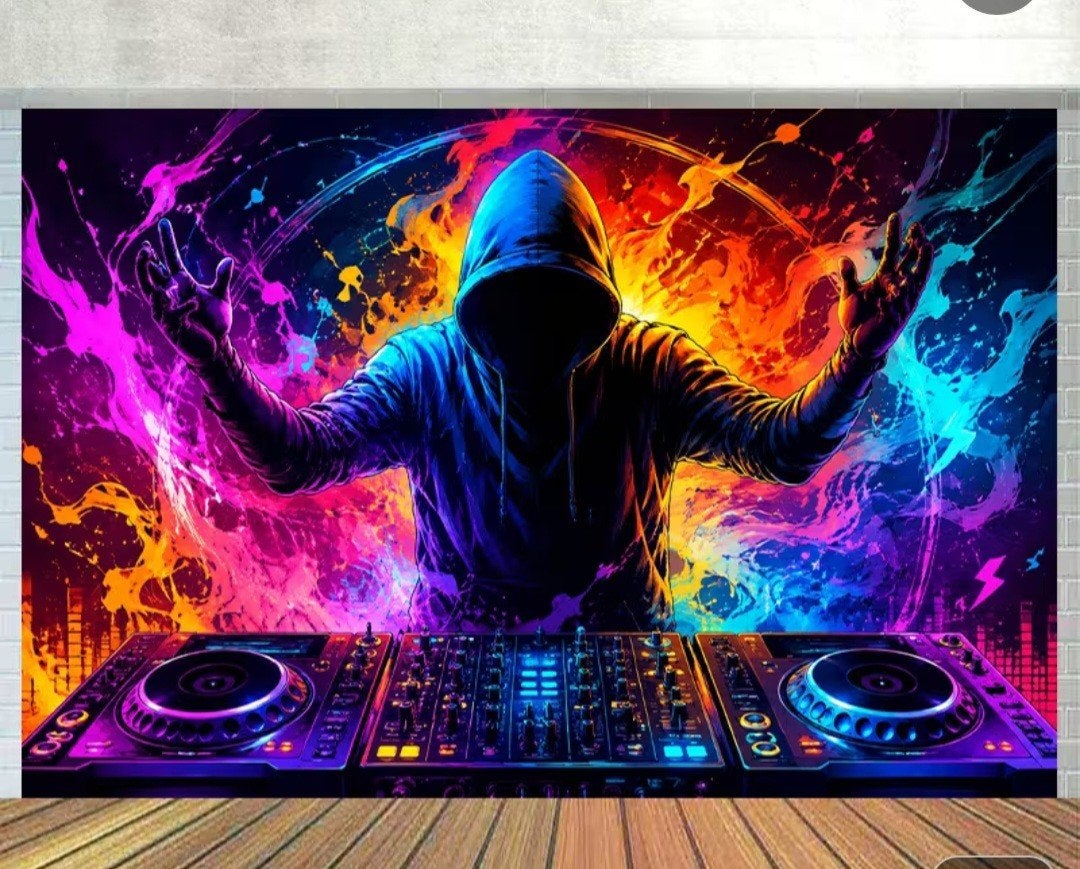 banner voor bouwhekken festival aankleding concert  Dj rock, Ophalen of Verzenden, Gebruikt