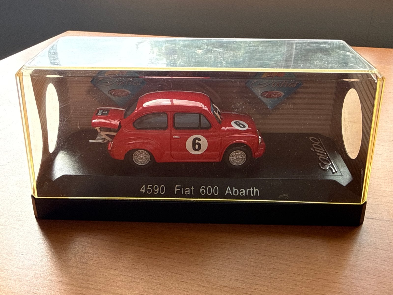 Solido 4590 Fiat 600 Abarth Modelauto, Ophalen of Verzenden, Zo goed als nieuw, Auto, Solido