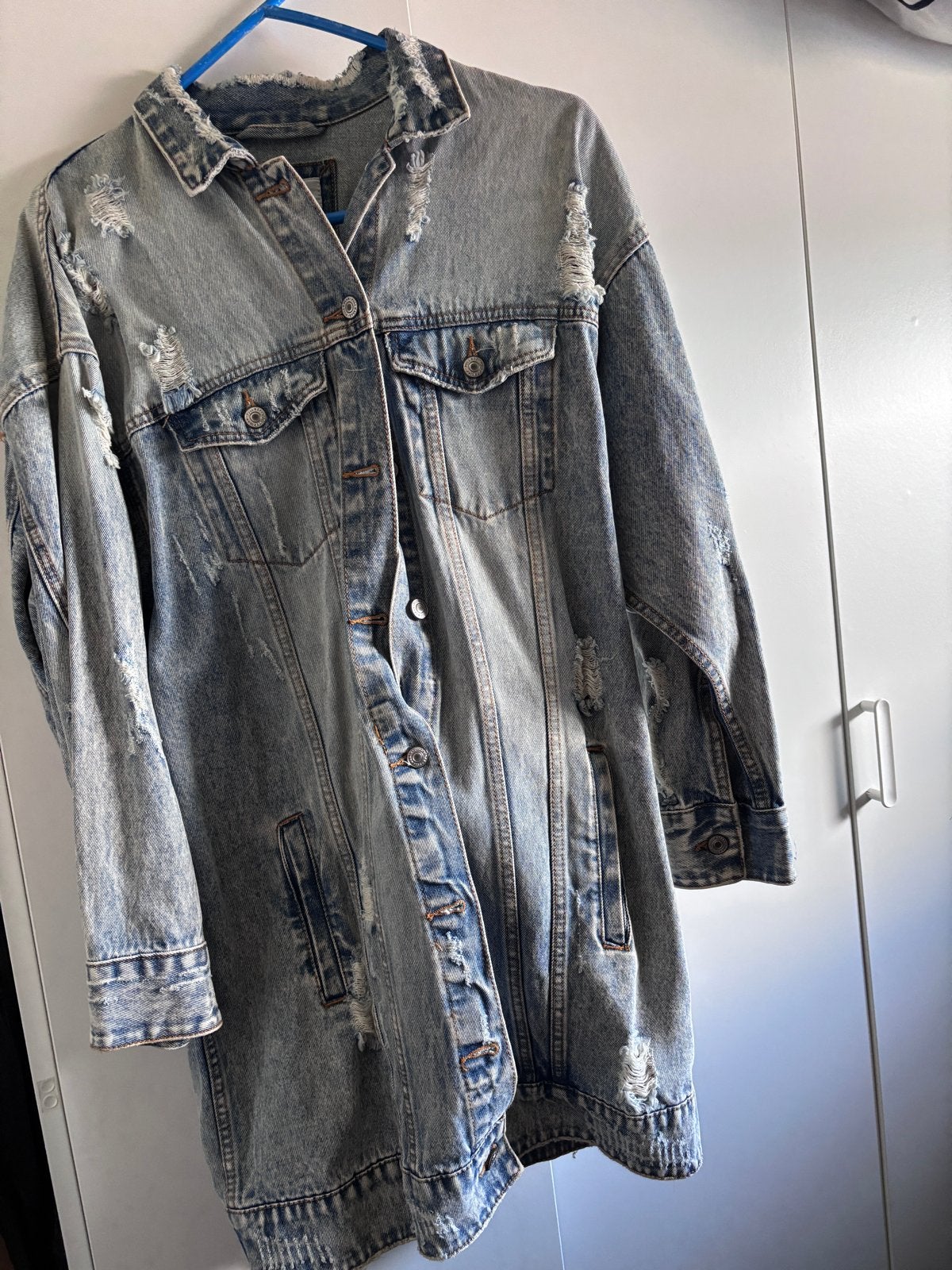 Pull&Bear Waisted Spijkerjas Maat S (valt ruim), Ophalen of Verzenden, Zo goed als nieuw, Maat 36 (S), Blauw