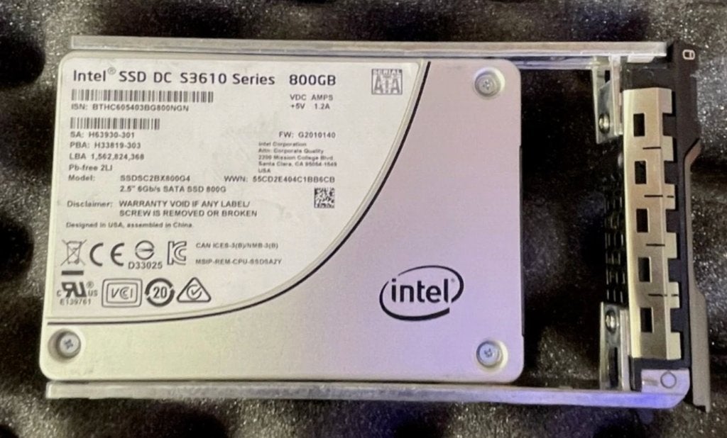 Intel S3610 800GB SSD, Computers en Software, Harde schijven, Gebruikt, Ophalen