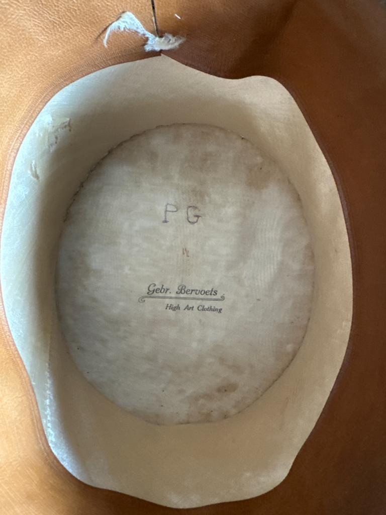 Antieke Hoge Hoed van Gebr. Bervoets met originele doos, Ophalen of Verzenden, Heren