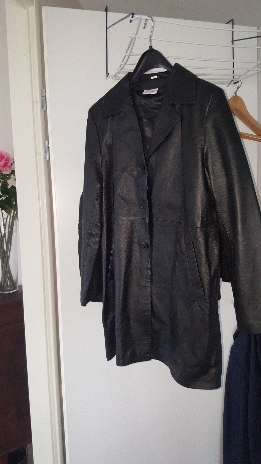 Nieuwe Zwarte Leren Jas - Maat 44, Gevoerd, Soepel Leer, Ophalen of Verzenden, Nieuw, Maat 42/44 (L), Zwart