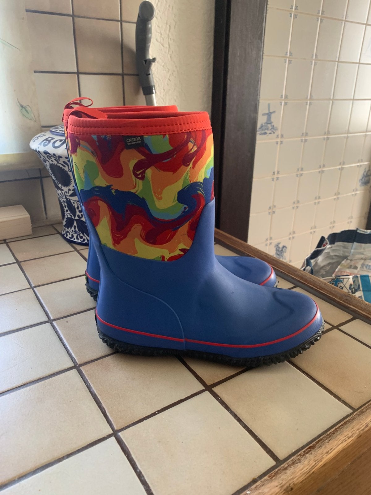 CNSBOR Regenlaarzen, Blauw, Ophalen of Verzenden, Regenlaarzen, Zo goed als nieuw