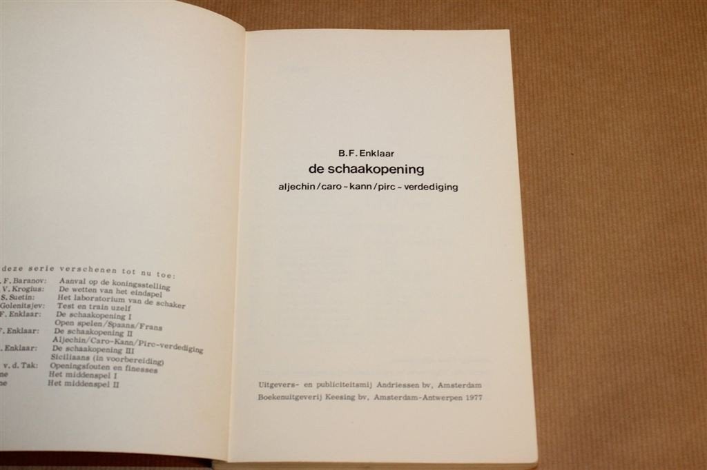 Schaakopening 2 — Aljechin, Caro-Kann & Pirc-Verdediging, Boeken, Ophalen of Verzenden, Gelezen, Watersport en Hengelsport