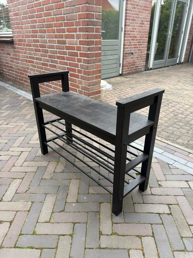IKEA Schoenenrek met zitbankje - Zwart, Ophalen of Verzenden, Zo goed als nieuw