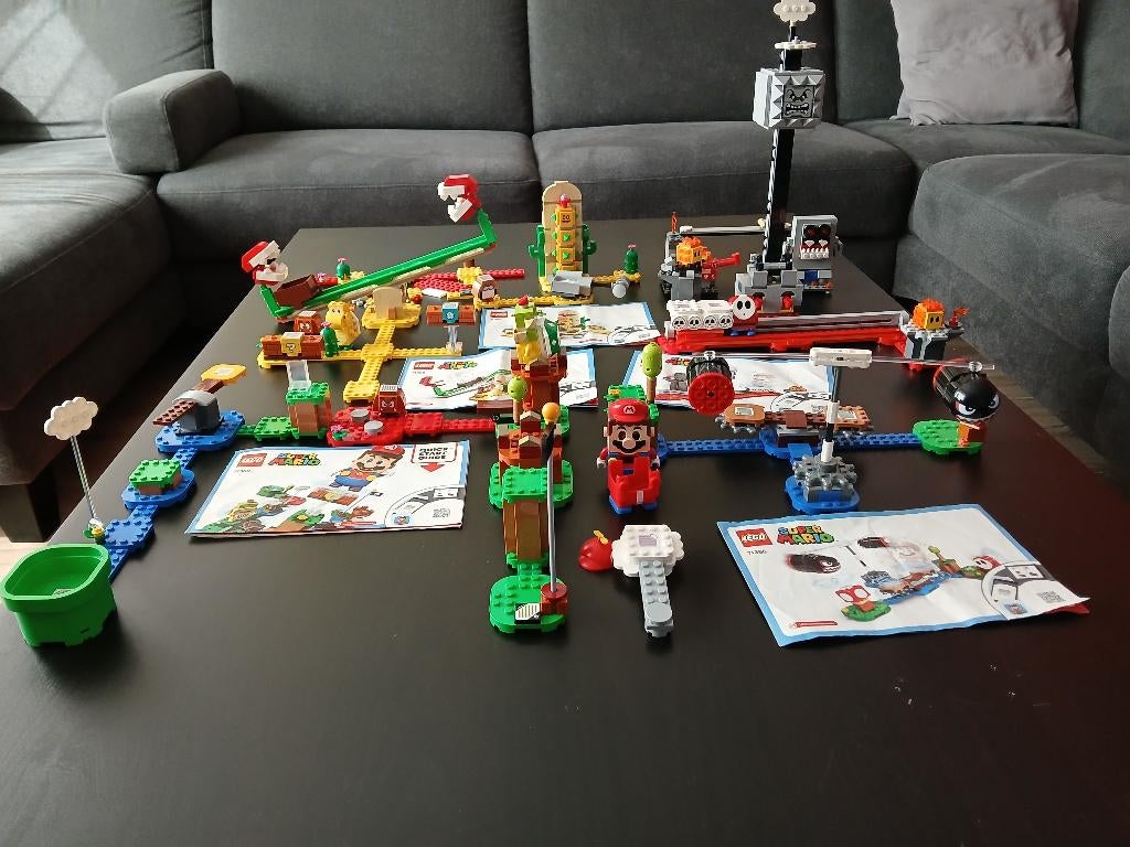 Lego super mario, 5 sets incl. Starterset, Lego, Ophalen of Verzenden, Complete set, Compleet