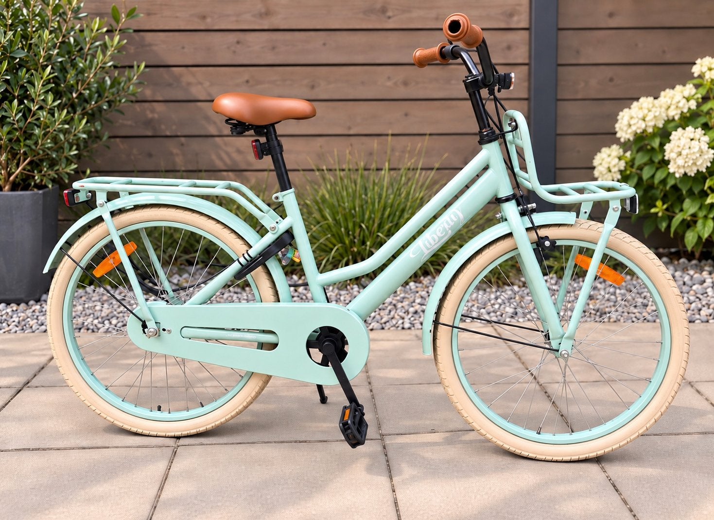 Liberty Damesfiets 26 inch - Mintgroen - Vintage Look, Overige merken, (Extra) lage instap, Velgrem, Ophalen of Verzenden