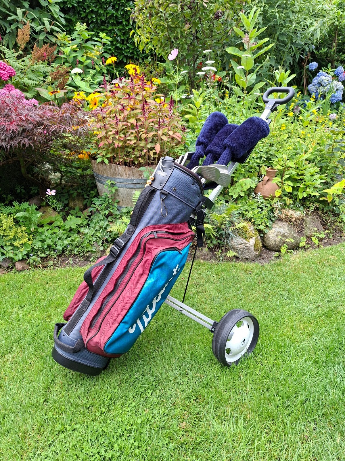 Mooie complete TITLEIST dames set incl.trolley etc., Sport en Fitness, Golf, Ophalen, Gebruikt, Set
