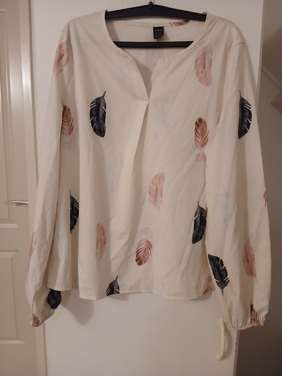 blouse met veren maat M, Meerkleurig, Gedragen, Shein, Ophalen