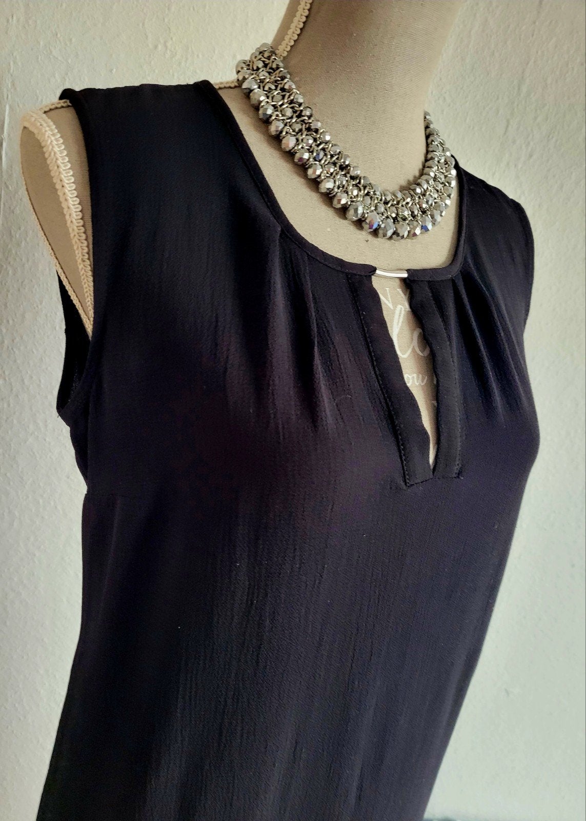 Zwarte mouwloze jurk van Yessica, maat L, H&M, Zwart, Maat 42/44 (L), Ophalen of Verzenden