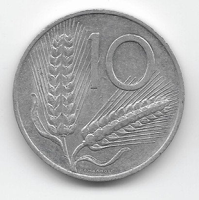 Italië 10 lire 1970 KM# 93, Verzenden, Italië, Losse munt