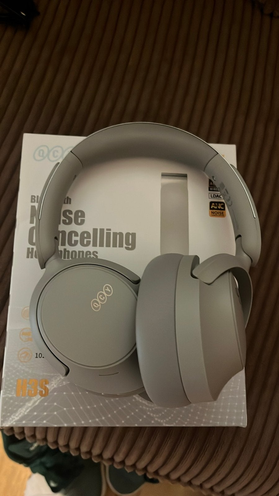 QCY H3S Noise Cancelling Koptelefoon - Grijs