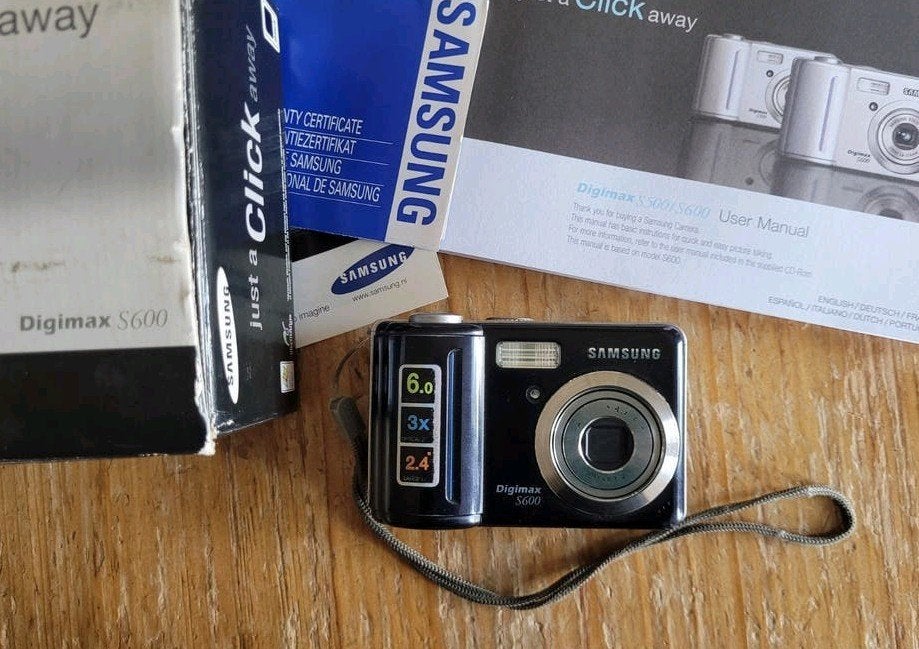Samsung Digimax S600 digitale Compactcamera - 6.0 Megapixel, Ingebouwde flitser, Gebruikt, Ophalen of Verzenden, Compactcamera