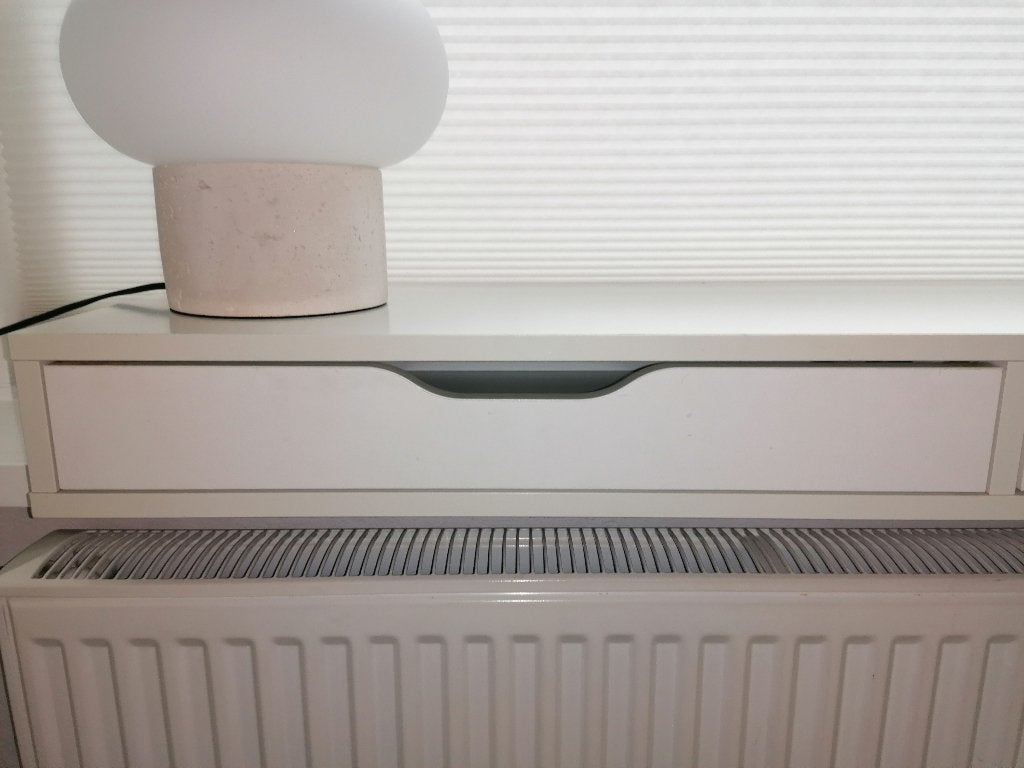 EKBY ALEX Plank met lades, wit  van IKEA, 119x29 cm, Ophalen, Gebruikt