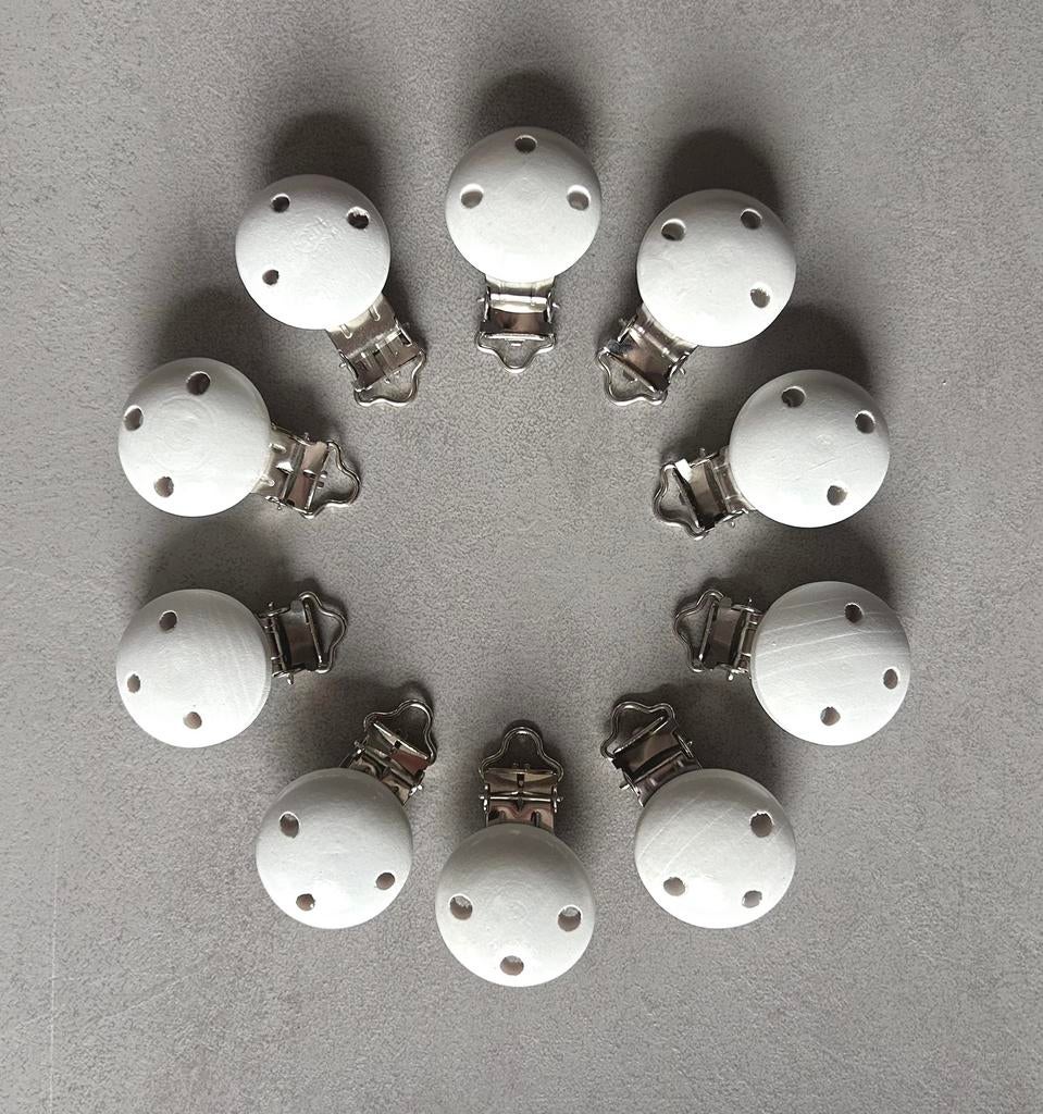 Speenclips hout wit 30 mm, Hobby en Vrije tijd, Kralen en Sieraden maken, Ophalen of Verzenden, Nieuw, Overige typen
