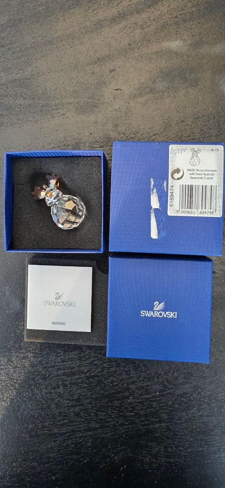 Swarovski Schommelend Rendier - ornament, Verzamelen, Ophalen, Zo goed als nieuw, Figuurtje