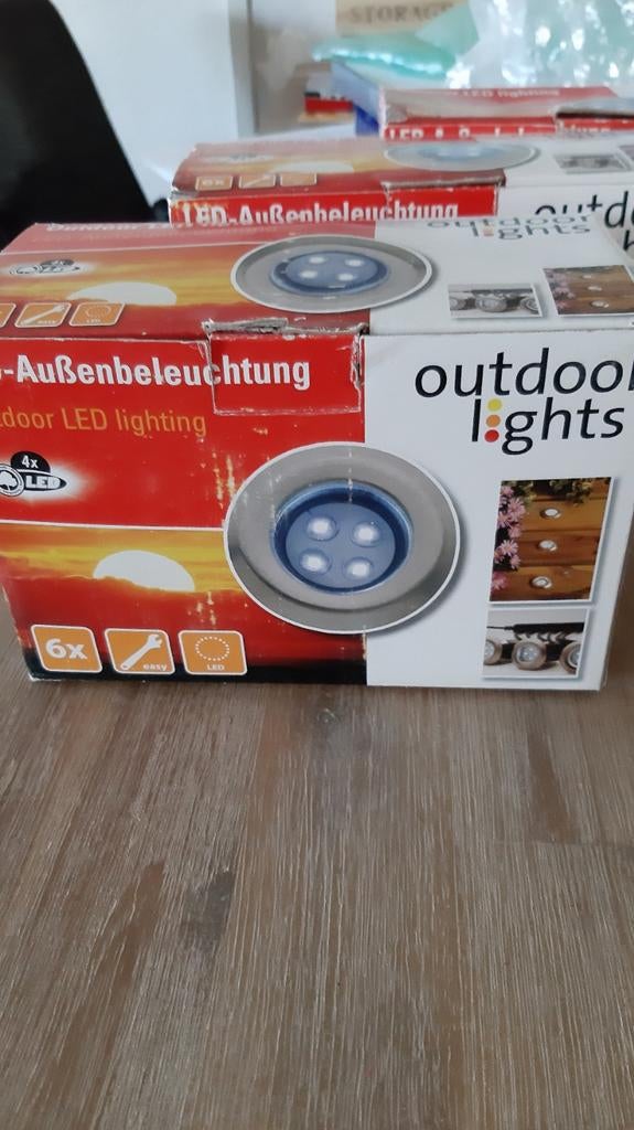 Led vlonder verlichting nieuw in doos. 6 lampjes in een set., Kunststof, Minder dan 50 watt, Nieuw, Ophalen of Verzenden