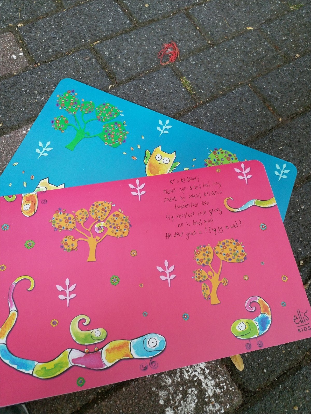 Partij Nieuwe Placemats Ellis Kids Roze/Blauw mix-50 stuks, Ophalen of Verzenden, Nieuw, Kunststof