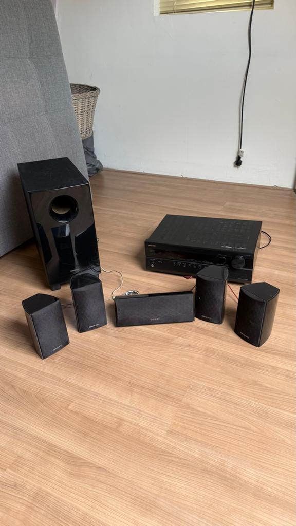 Onkyo 5.1 Home Cinema Set - Mist kapje aansluiting, Ophalen of Verzenden, Gebruikt, Onkyo