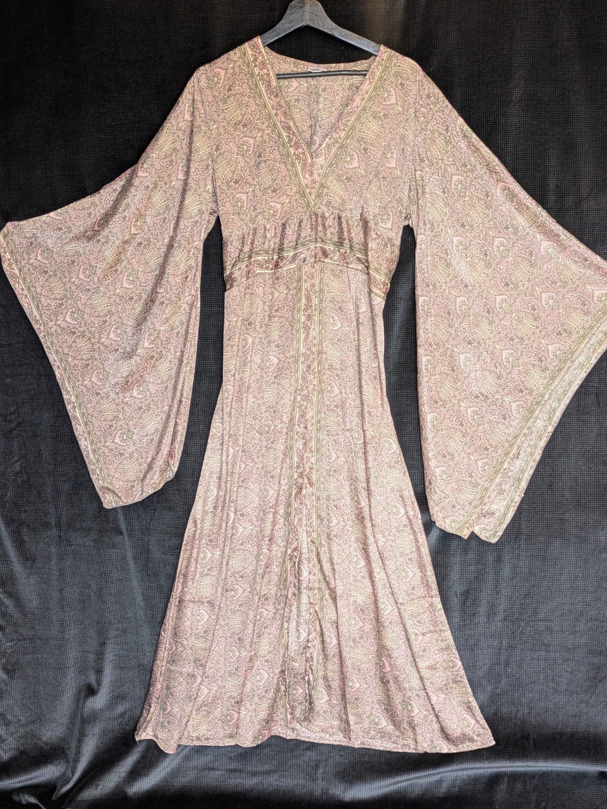 Zijde/Polyzijde Paisley Jurk - Maat M, Onbekend, India, Onbekend@voorbeeld.com, Made in India, Ophalen of Verzenden