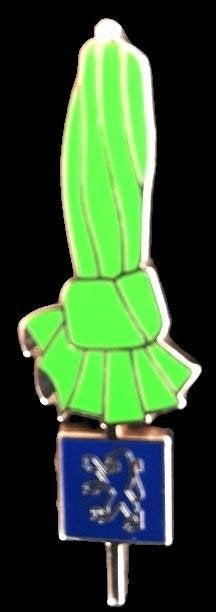 Peugeot paraplue broche- groen emaille, Verzenden, Nieuw, Transport, Speldje of Pin