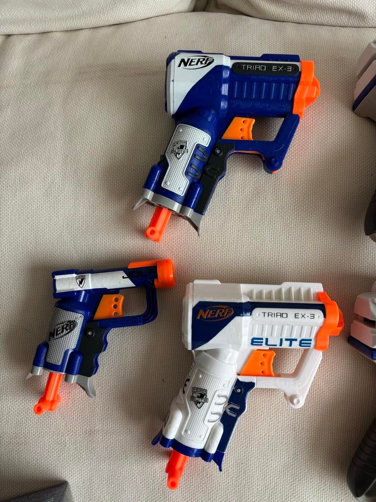 Diverse Nerf Pistolen Set: Triad EX-3 & Disruptor (Gebruikt), Ophalen, Gebruikt