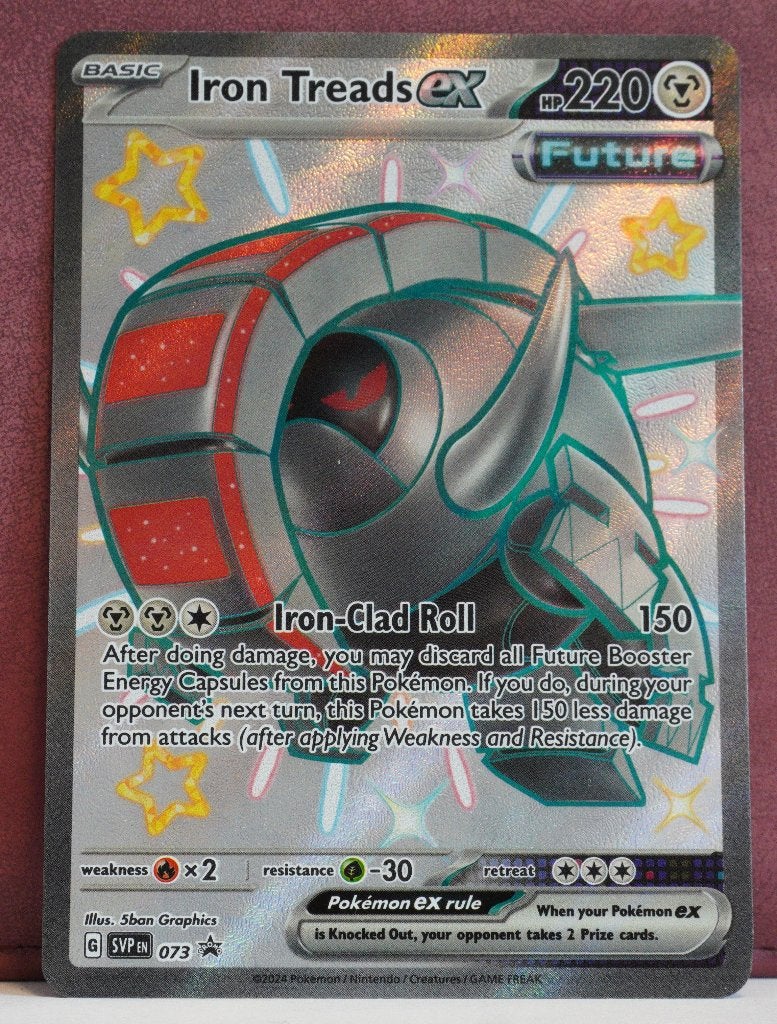 Iron Treads EX Full Art 073 SV Black Star Promos Pokémon, Ophalen of Verzenden, Nieuw, Losse kaart