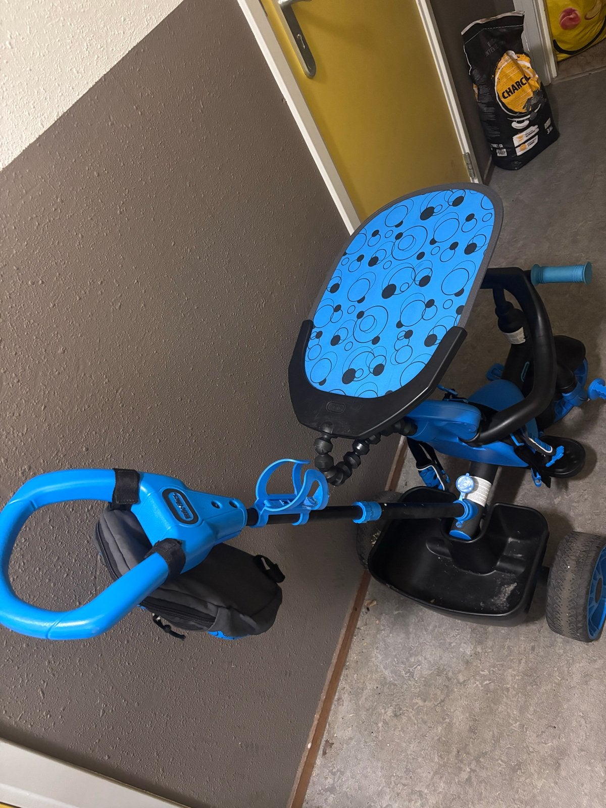 Kinderfiets blauw, Fietsen en Brommers, Ophalen, Gebruikt, Velgrem, Duwstang