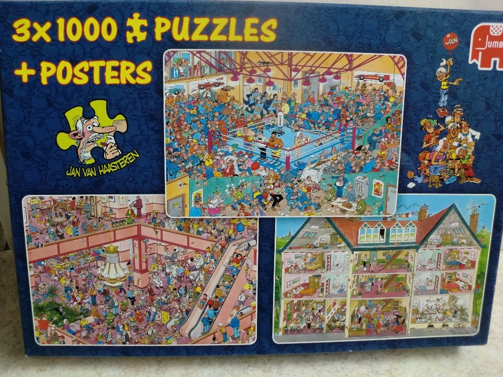 Jan van Haasteren puzzel 3 x 1000, Ophalen, 500 t/m 1500 stukjes, Gebruikt