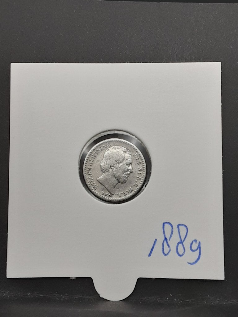 10 cent 1889 Koning Willem III, Postzegels en Munten, Munten | Nederland, Koning Willem III, Verzenden, Zilver, 10 cent