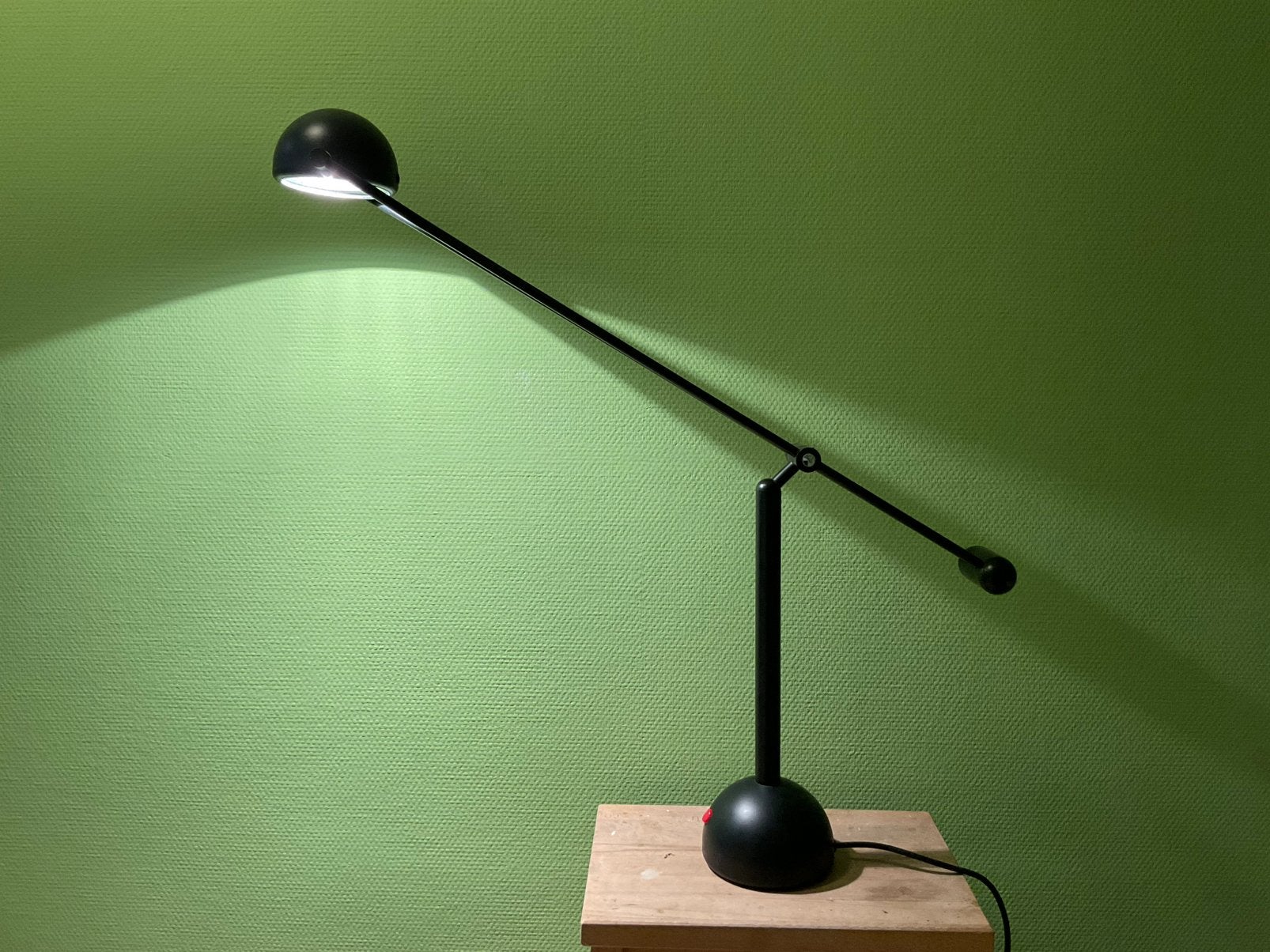 Hustad Leuchten bureaulamp seventies  mat zwart staal, Zwart, Ophalen of Verzenden, Zo goed als nieuw, Bureaulamp
