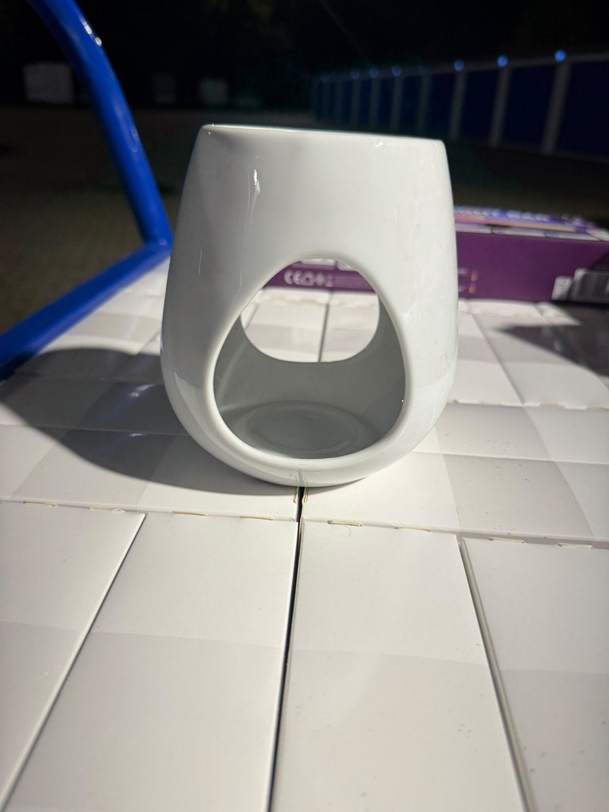Witte keramische geurbrander / waxmelter, Geurverspreider, 12 cm, Nieuw, Ophalen of Verzenden