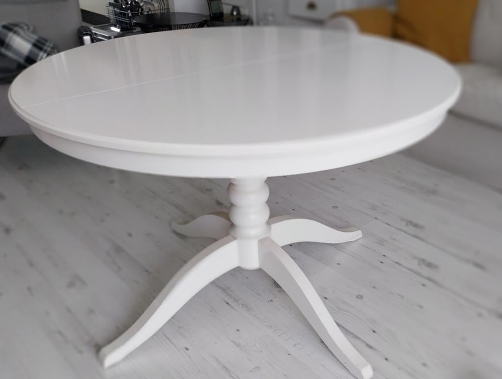 IKEA LIATORP Uitschuifbare Ronde Eettafel - Wit, Ophalen