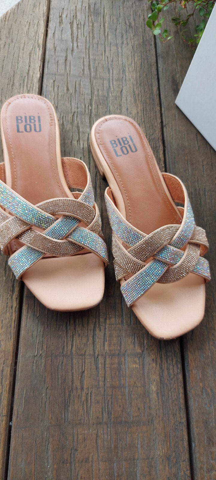 Bibi Lou Sandalen Roze Nude Maat 38, Bibi Lou, Zo goed als nieuw, Roze, Sandalen of Muiltjes