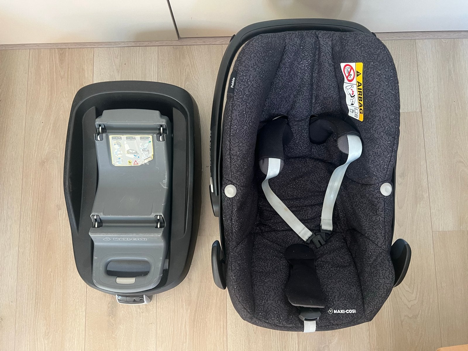Maxi-Cosi Pebble autostoel met FamilyFix, Ophalen, Gebruikt, Slaapstand, Isofix