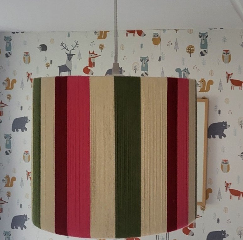 Nieuwe lampenkap handgemaakt, Hanglamp, Meerkleurig, Rond, Nieuw