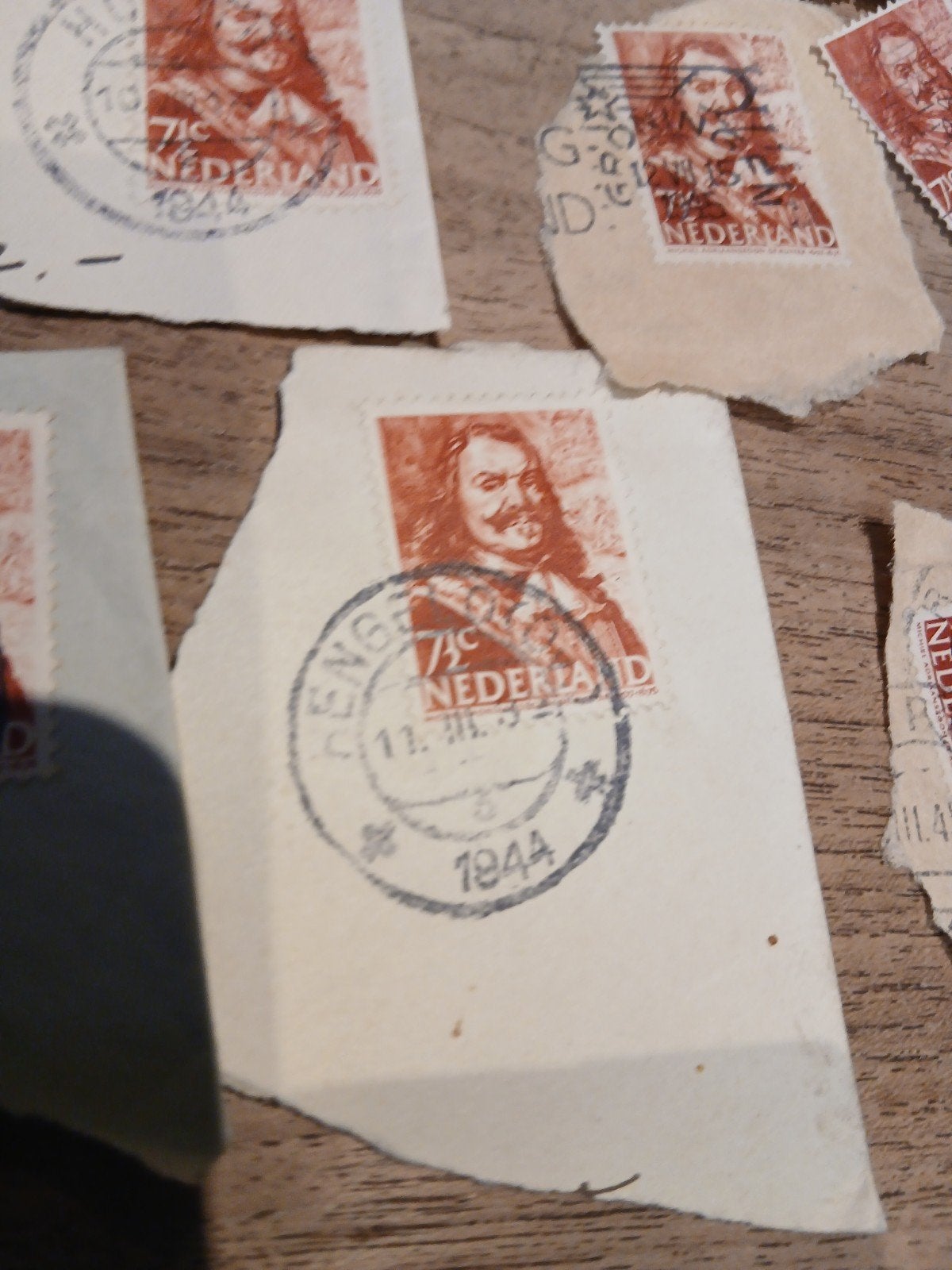 Nederlandse postzegels 7 1/2 cent 1943-1944, Ophalen of Verzenden, Na 1940, Gestempeld