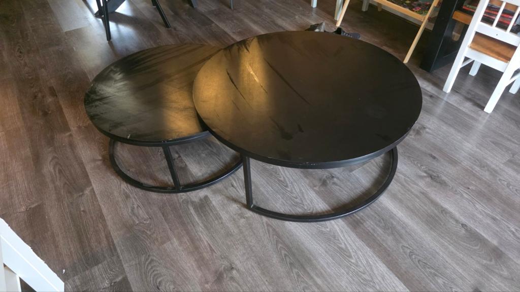 Mooie zwarte bijzettafel, 50 tot 100 cm, Rond, Minder dan 50 cm, 50 tot 100 cm