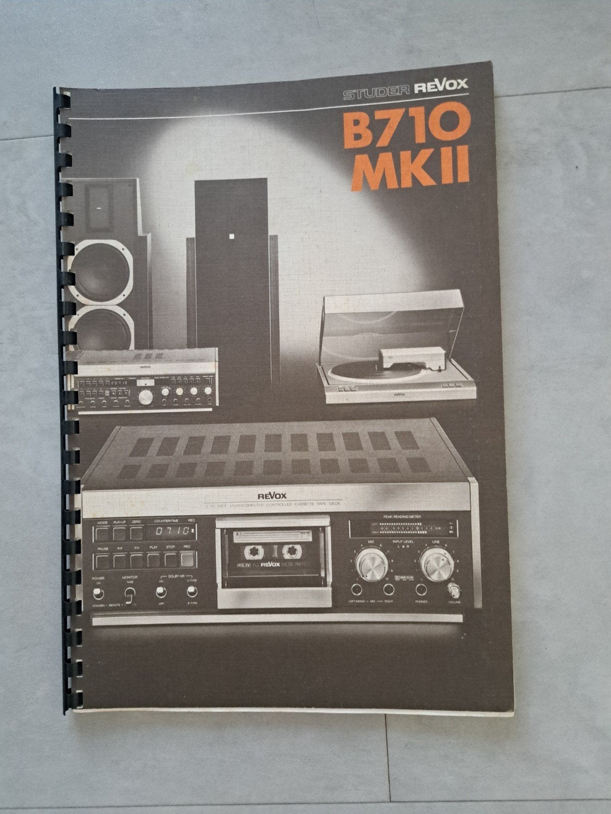 Studer ReVox B710 MKII Cassettedeck Handleiding, Ophalen of Verzenden, Zo goed als nieuw, Studer ReVox, Catalogus