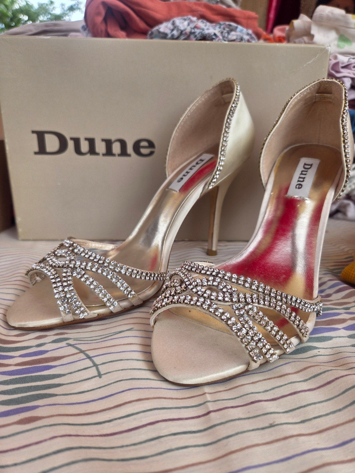 Dune London Hakken met Strass - Maat 37, Kleding | Dames, Schoenen, Ophalen, Pumps, Beige, Zo goed als nieuw