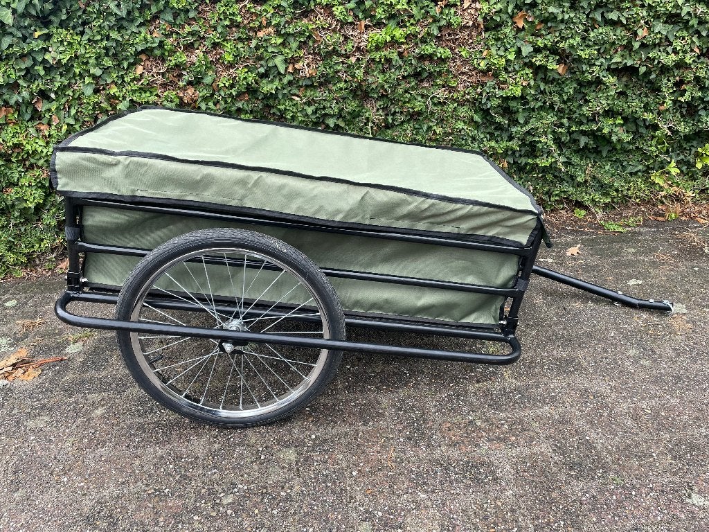Fietskar aanhanger trailer met afdekzeil - 100 x 52 x 30cm, Fietsen en Brommers, Fietsaccessoires | Aanhangers en Karren, Bagagekar
