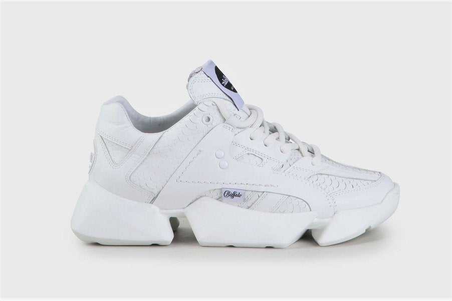 Buffalo-Boots - witte leren lage Sneakers, Wit, Nieuw, Ophalen of Verzenden, Sneakers of Gympen